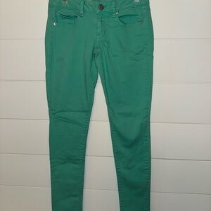 American Eagle Outfitters Teal Stretch Jeans